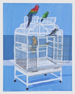 Jonas Wood, Untitled (Four Birds), 2011, Courtesy David Kordansky Gallery