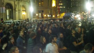 Broadway and pine barricade