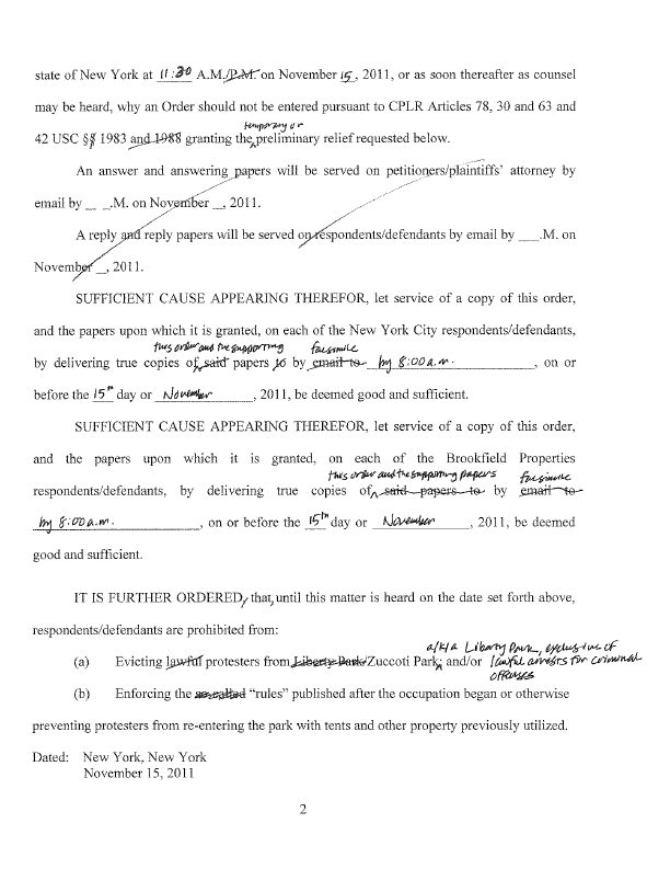 Court Order Page 2