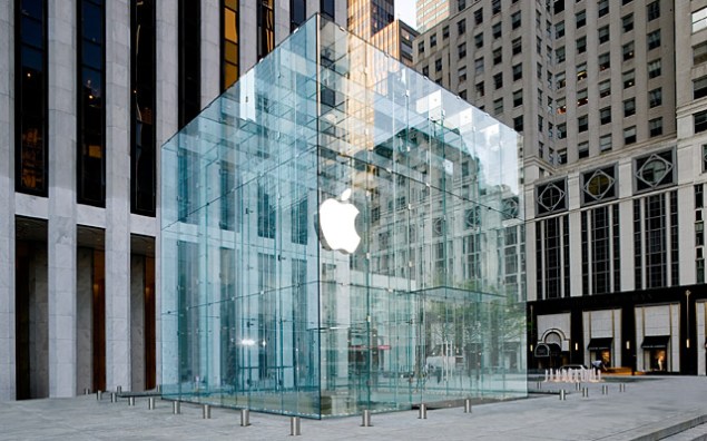 Apple's 5th Avenue store, designed by Bohlin Cywinski Jackson, the retailer's architect firm of choice.