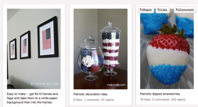Patriotic decor ideas (Ann Romney's Pinterest site)