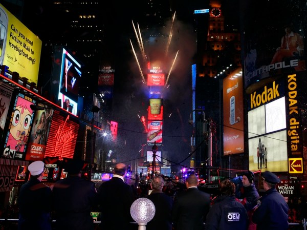 Revelers In Times Square Welcome In 2006