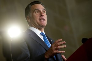 Republican Presidential hopeful Mitt Rom