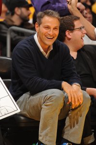 Ari Emanuel courtside at a Lakers game last year. (Photo: Getty)