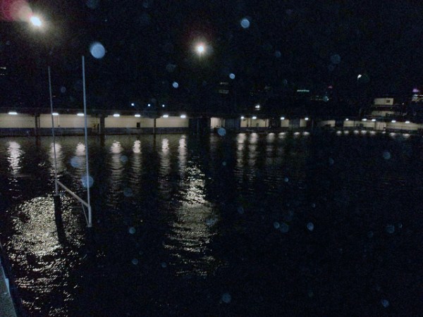 Pier 40, flooded during Sandy. (HRPT/Flickr)