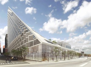 Big, pointy apartments. (Durst/Fetner)