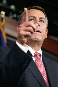 John Boehner Holds Press Briefing At Capitol