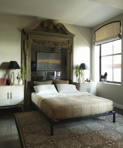 Matthew Patrick Smyth designed this bedroom with globe-trotters in mind.