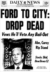 The Oct. 30, 1975 front page of the New York Daily News.