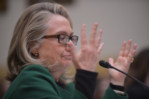 Hillary Clinton testifies before the House Foreign Affairs Committee on the September 11, 2012 attack on the US mission in Benghazi, Libya. (Photo: Mandel Ngan/AFGGetty Images)