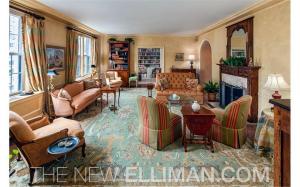 A Park Avenue facing living room.