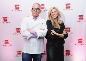 Chef Geoffrey Zakarian and Joanna Saltz of Hearst at the Lambs Club.