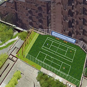 Tennis courts will be built on the roof.
