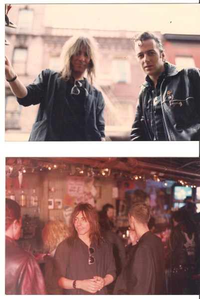 Steve Trimboli with Joe Strummer at his former digs, The Scrap Bar. 