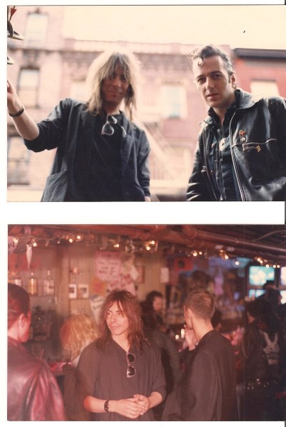 Steve Trimboli with Joe Strummer at his former digs, The Scrap Bar.