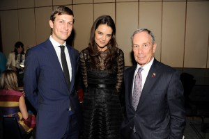 Jared Kushner, Katie Holmes and Mike Bloomberg (PMc)