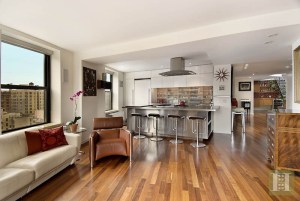 The unit has a beautiful professional chef-designed kitchen to admire while you wait for your Seamless order to arrive.