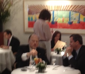 Joe Lhota and Tom Allon dining together at Michael's.