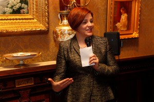 Christine Quinn at the Loebs' home.