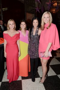Tory Burch, Lisa Perry, Vera Wang and Jamie Tisch at The Breast Cancer Research Foundation's 2013 Hot Pink Party. ©Patrick McMullan