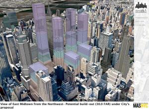 The Municipal Art Society is worried that the Midtown East upzoning would allow development that would block views of the Chrysler Building, among other landmarks.