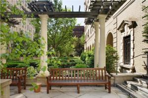 The terrace might not be quite as big as what he had in the Village, but the courtyard is a nice consolation prize.