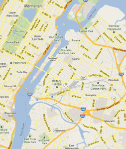 The site sits on Halletts Point, the bulbous peninsula in queens right above Roosevelt Island.