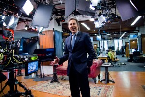 President of HuffPost Live Roy Sekoff on the set. (Photo credit:
