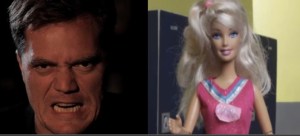 Michael Shannon (left) and a Barbie. 