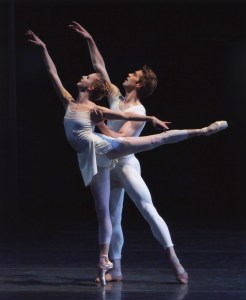 Sterling Hyltin and Gonzalo Garcia in 'Hallelujah Junction.' (© Paul Kolnik)