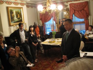 Jon Liu at a fundraiser in Brooklyn Friday evebning. (Photo: Jill Colvin)