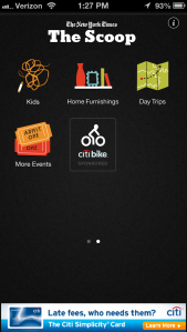 Screenshot of the app with the new Citi Bike section