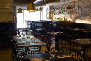 The bar and dining room at Alder.