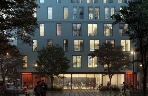 A rendering of one of the sketchy new vagrant magnets going up in Kips Bay.