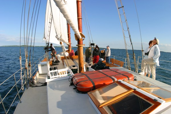 Aboard the Argia out of Mystic, Connecticut.