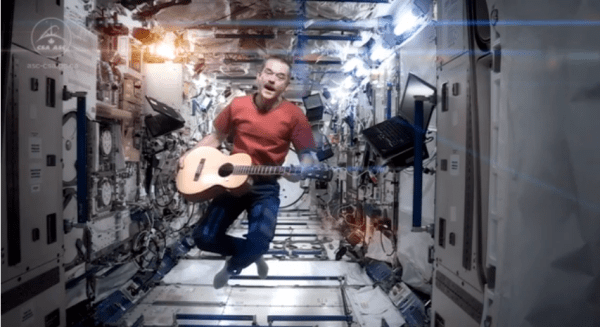 Chris Hadfield casually singing aboard the International Space Station (YouTube)