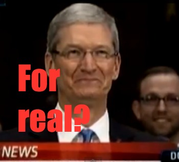 Even Tim Cook can't believe this shit.