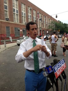 Anthony Weiner at his press conference earlier today.