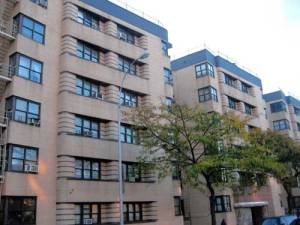 Apartment buildings on the Grand Concourse are typical of New York City's rent-stabilized housing stock—not actually all that rent-stabilized.