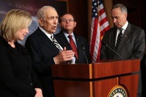 Senators Gillibrand, Lautenberg and Schumer. (Photo: Getty)
