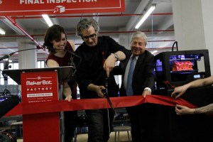 Cutting the Ribbon at MakerBot's new Sunset Park facility