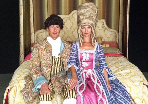 Suggested attire for sleeping in the Royal Bed.