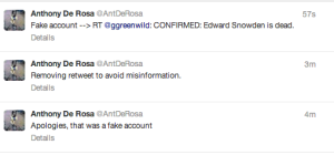 Screenshot of Anthony De Rosa's Twitter Feed. 