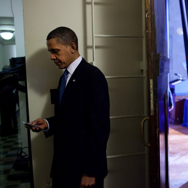 Just some quick stalking in between appointments. (Pete Souza/The White House)