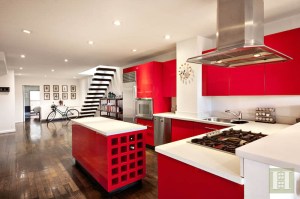 Don't worry about splashing the red sauce on the cabinets.