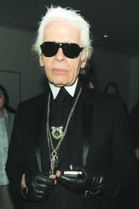 Karl's not going on holiday, possibly because this is his beach wear.