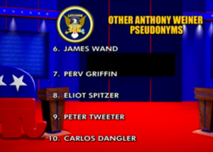 The Late Show does a run-down of alternative pseudonyms. (Screengrab: CBS)
