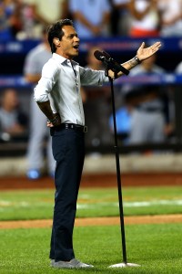 Marc Anthony singing at Citi Field this week. (Photo: Getty)