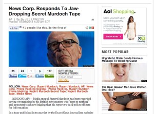 A screenshot of The Huffington Post headline.