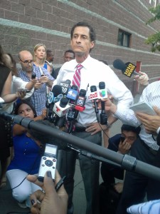 Anthony Weiner this evening in the Bronx.